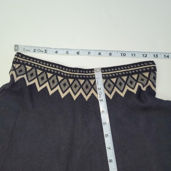 Sioni Skirt Womens S Black Tan Diamond Knit Circle Skater Sweater Knit Short - Picture 8 of 10